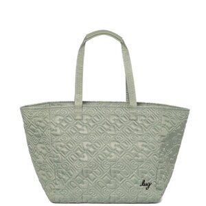 Lug Avion Love Carry-All Tote Bag Sage Green with Daisy Interior Print